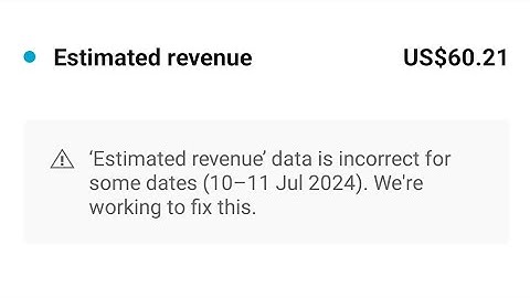 ⚠️ Estimated revenue