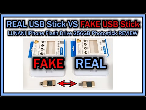 REAL USB Stick VS FAKE USB Stick - LUNANI iPhone Flash Drive 256GB Photostick USB 3.0 REVIEW