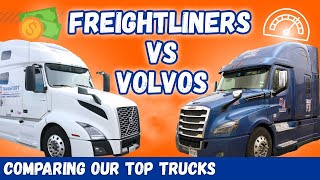 5 Freightliners VS 5 Volvos — пробег, топливная эффективность, тест на время простоя