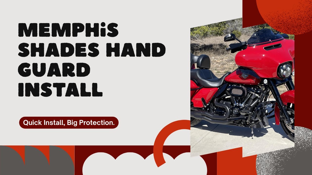 HARLEY MEMPHIS SHADES HAND GUARDS INSTALL