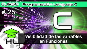 #25 Curso Programación Lenguaje C visibilidad de las variables en funciones scope variables