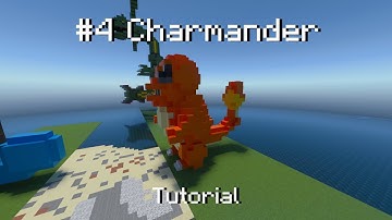 How to build a pokemon Charmander statue in Minecraft (tutorial)
