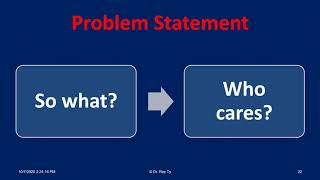 2020 Writing Chapter I of Your Academic Reseaerch Paper: The Problem Statement