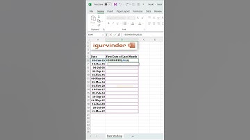 How to get first date of last month in excel ?  #exceltutorial #excelhindi #exceltipsandtricks