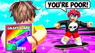 Pretending To Be A Noob Then Using A 0.01% Skateboard Roblox Skateboard Obby