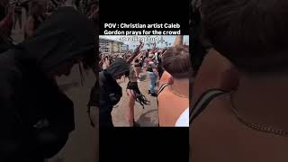 Christian artist Caleb Gordon prays for the crowd at rolling loud 🙏 #lyrics #music #edit #viral