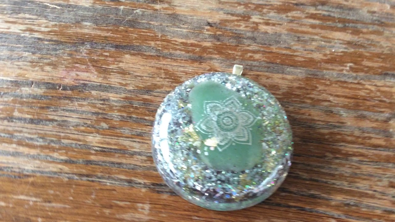 Orgonite Amulet large 'Chakra 4'