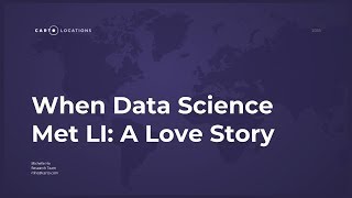 When Data Science Met Location Intelligence: A Love Story by Andy Eschbacher - CARTO Locations 2018