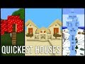 Building the Quickest Minecraft Houses I can think of...