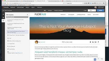 FlexBLOG Post Tutorial - Hubspot Template