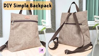 Simple Backpack Tutorial | DIY Cute Backpack Tutorial