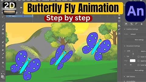 butterfly fly animation/adobe animate tutorial/2d animation course/animate cc tutorial in hindi