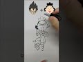 【TikTok】サザエさん + ベジータ = ??? | お絵描きチャレンジ #Shorts