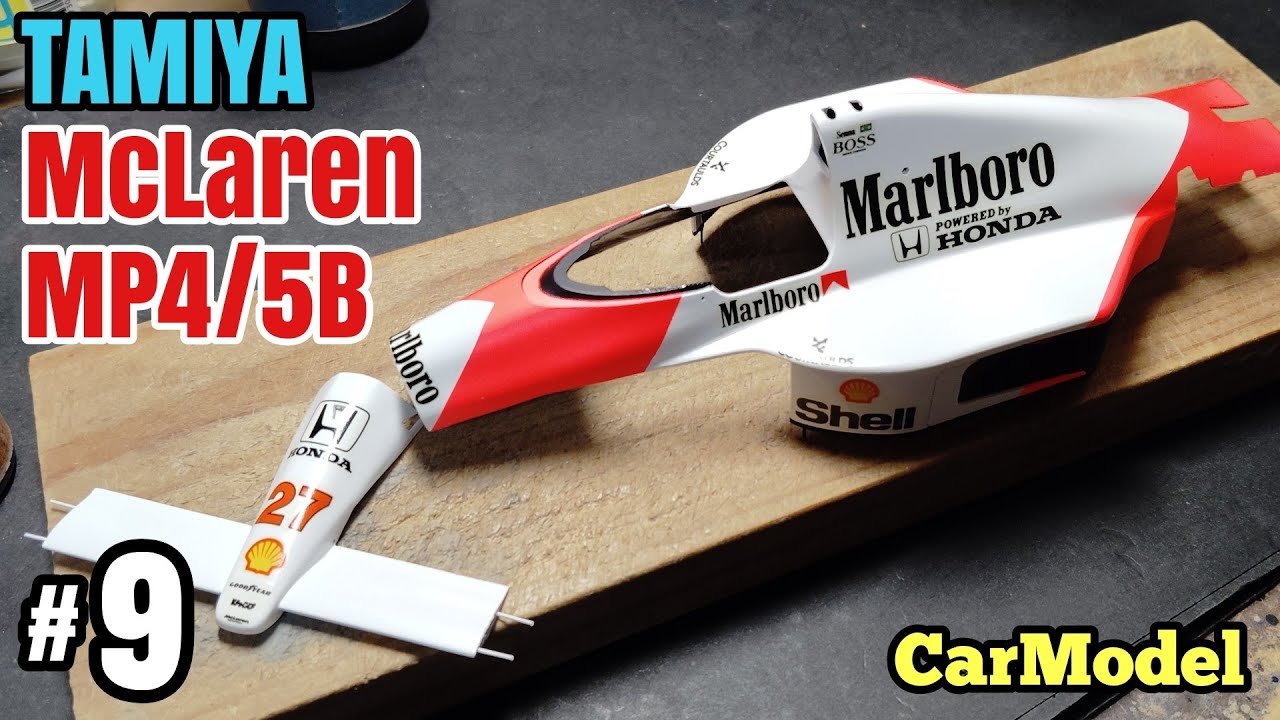 Tamiya McLaren MP4/5B HONDA build part 9: Decal application