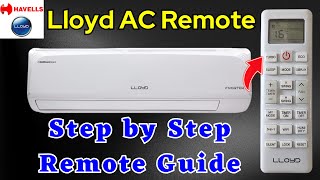 Lloyd Ac Remote Function Guide In Hindi Lloyd Ac Remote Demo 2023 How To Use Lloyd Ac Remote