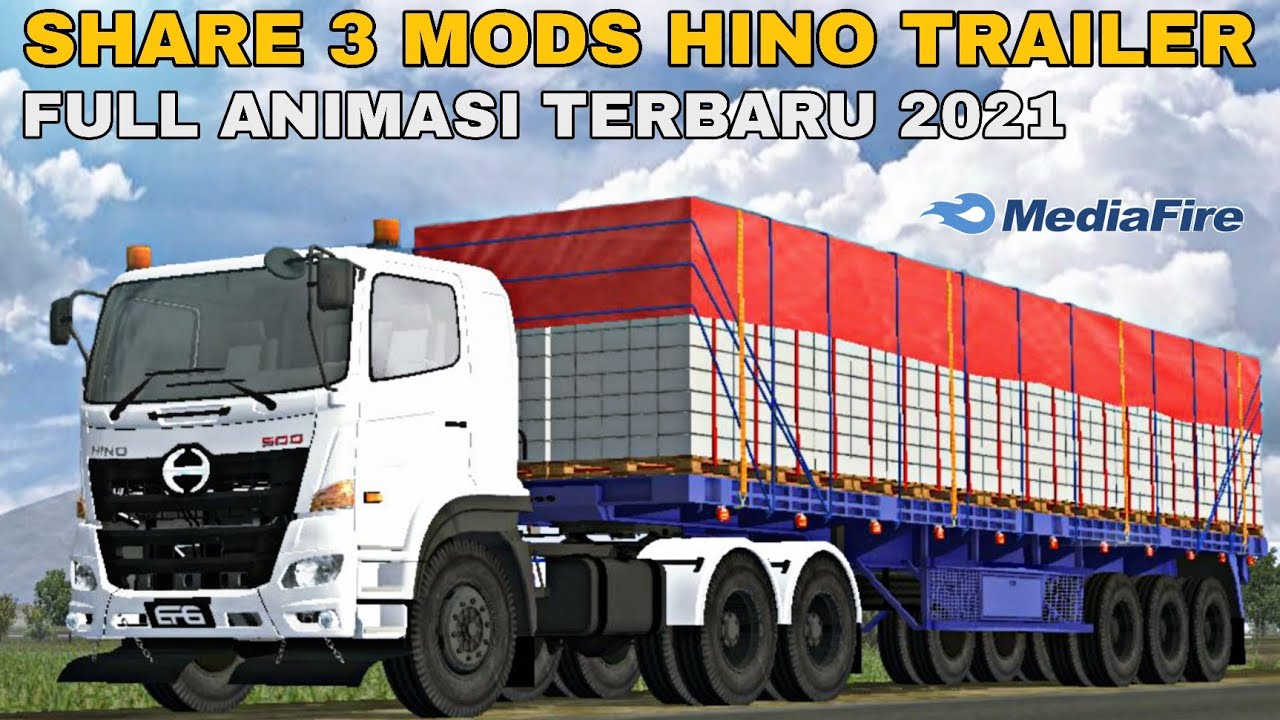 SHARE 3 MODS TRUCK HINO TRAILER TERBARU | MOD BUSSID TERBARU