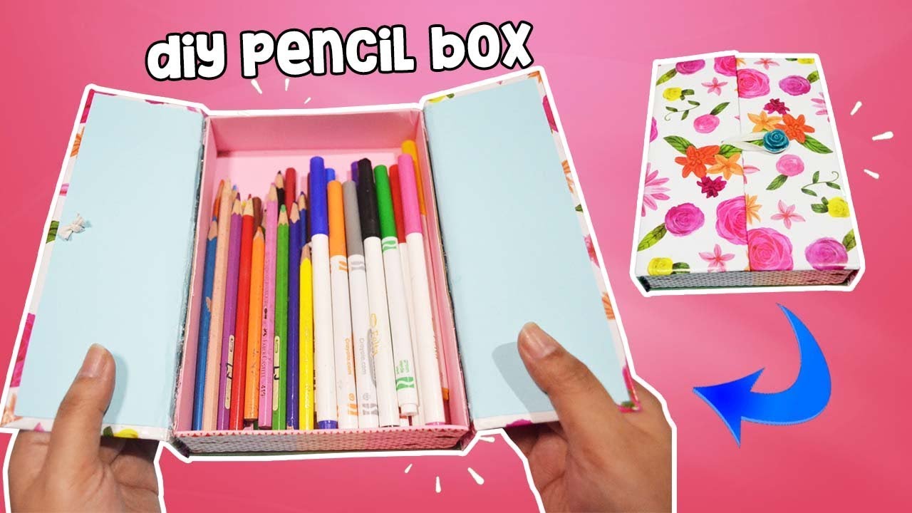 How To Make Pencil Box Case For Back To School DIY Pencil Case - YouTube