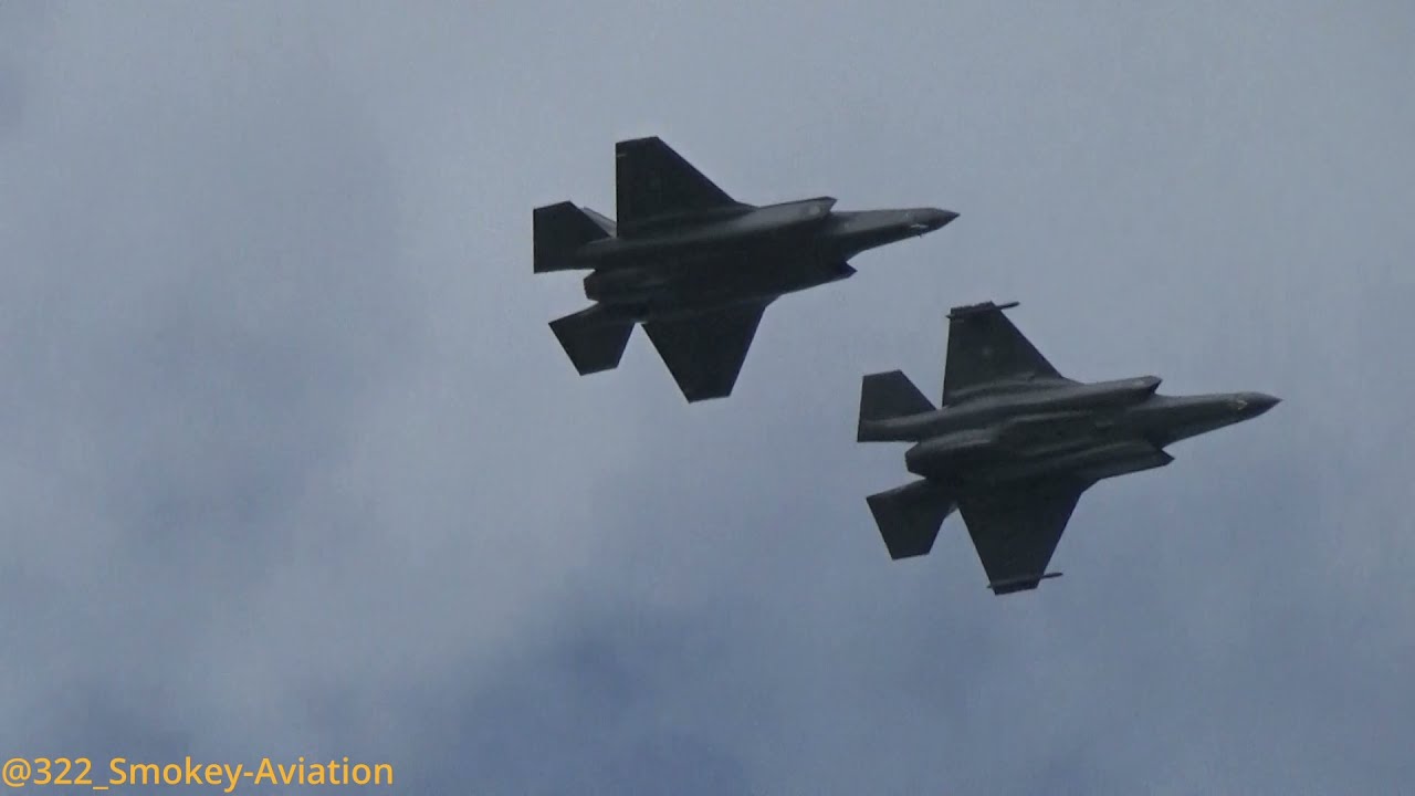 2x F-35A LIGHTNING II Landing Leeuwarden Airbase EHLW