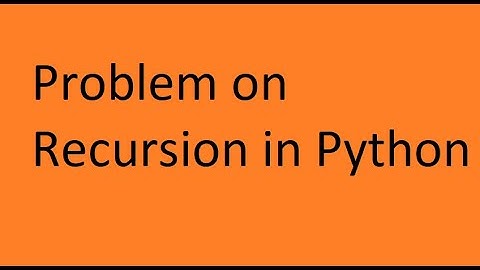 Recursion Problem in Python