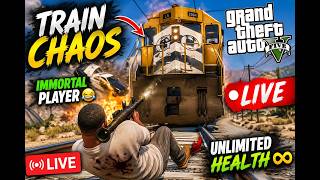 GTA V CHAOS TRAIN LIVE 🚂💀 | Unlimited Health + Funny Mods 😂 #shortsfeed #shortslive #live