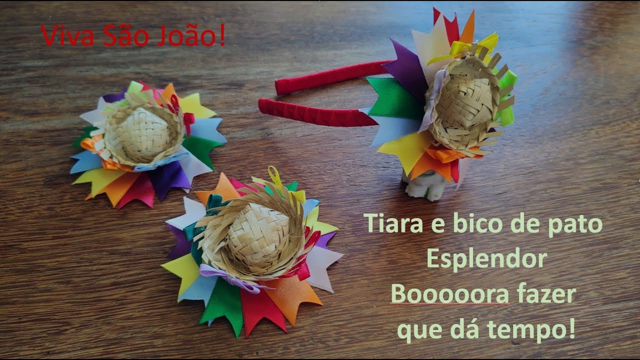TIARA E BICO DE PATO EXPLENDOR  PARA O SÃO JOÃO