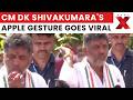 DK Shivakumara Viral Video | CM Tosses Apple Into Crowd During Kanakapura Tour | NewsX