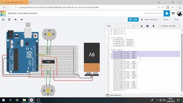 Tinkercad ile Arduino Bölüm 65 : iki Tane Dc Motor Kullanımı