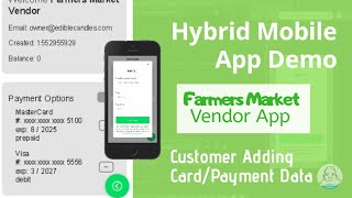 Hybrid Mobile App Demo: Farmers Market Vendor App (Customer Adding Card Data) screenshot 5