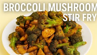 Chilli Garlic Stir Fry Mushroom Broccoli????????/5 min Healthy Tasty Mushrooms Broccli Recipe Indian Style