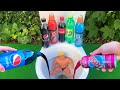 Experiment !! Cola, Fanta, Pepsi Blue, Fruko Balloons and Mentos Underground