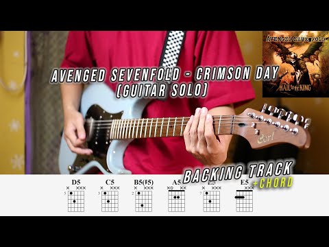 Avenged Sevenfold - Crimson Day Guitar Solo (Backing track + Chord)