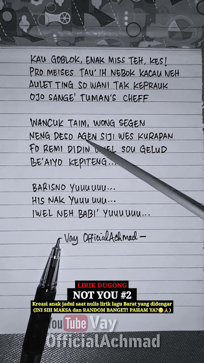 Lirik Dugong Alan Walker - Not You (Part 2) | Yang Ku Dengar #lirikparodi