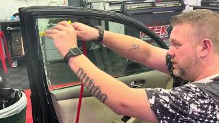 Full window tint how to tutorial doors hand cut install.