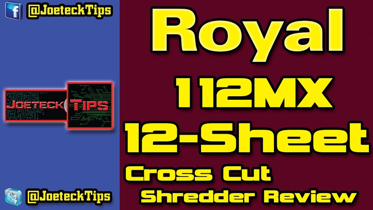 2016 royal 112mx 12 sheet cross cut shredder review youtube royal 12 sheet crosscut shredder