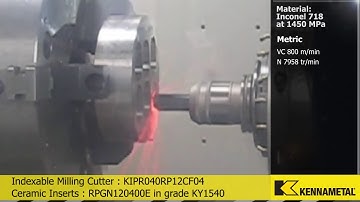 Machining Inconel  - Indexable Milling Cutter with Ceramic Inserts