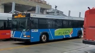 Flash Orange Line Bus Operated By Ride On Goes Through Silverspring Md