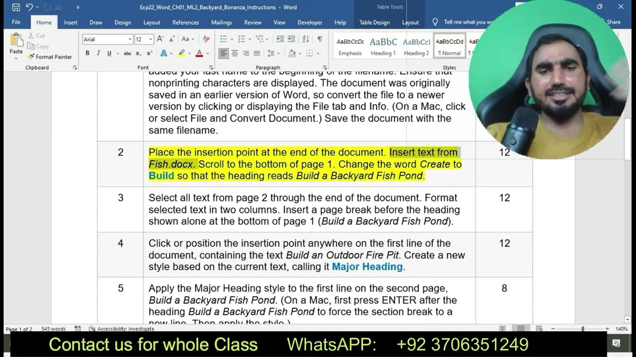 Exp22_Word_Ch01_ML2_Backyard_Bonanza | Exp22 Word Ch01 ML2 Backyard Bonanza | Complete Solution 100%