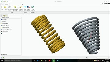 How to create a helical spring in PTC creo 2.0