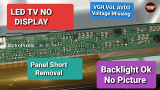 Panel Short Removal in Samsung Led Tv with SM4186 Dc to Dc IC|Fault Blank display|No vgh,vgl,Avdd