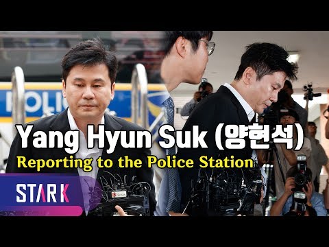 Yang <strong>Hyun</strong> Suk, Reporting <strong>to</strong> the police station (드디어 모습 드러낸 양현석, 성접대 의혹에는 묵묵부답)