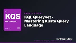KQL Queryset - Mastering Kusto Query Language Profile