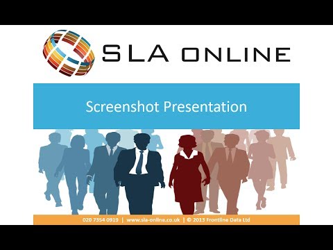 SLA Online Screenshot Slides