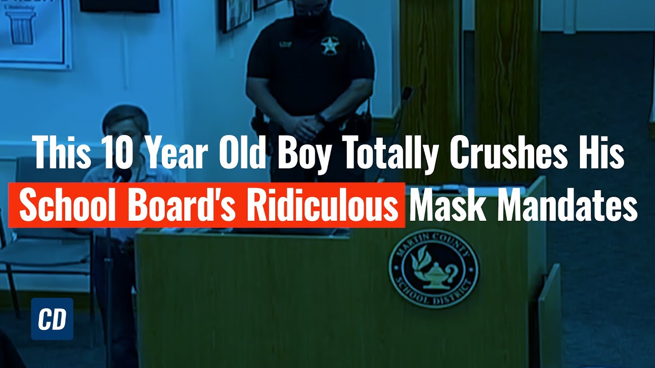 This 10 Year Old Boy Totally Crushes His School Board's Ridiculous COVID Mask Mandates