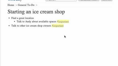 WorkFlowy tagging demo