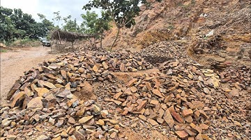 Building in Ghana, natural stone cladding delivery