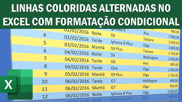 Linhas coloridas alternadas no Excel com Formatação Condicional