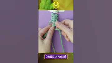 DIY CHAVEIRO em MACRAMÊ Fácil e Rápido para INICIANTES #macrame #macramediy #artesanato #diy