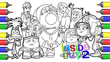 Inside Out 2 All Emotions Coloring Pages