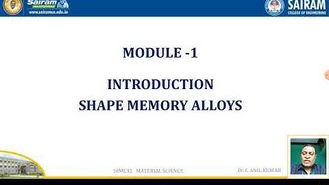 Lecture video1_17ME745_Module1_Introduction to Smart Materials_Dr C Anil Kumar