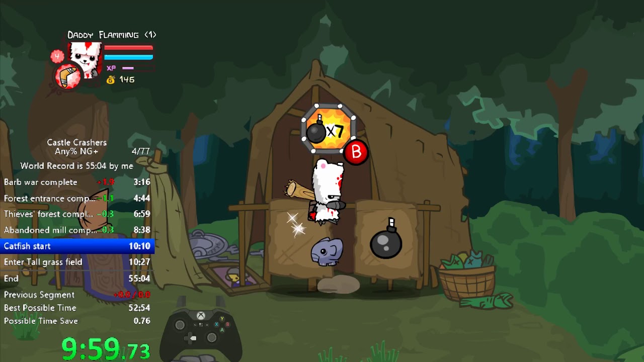 Castle Crashers speedrun Any% NG+ in 